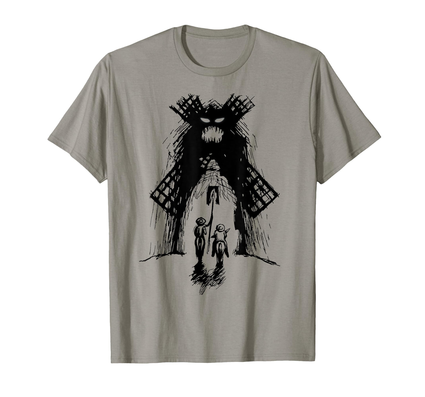 Don Quixote and Sancho vs Monster Windmill T-Shirt