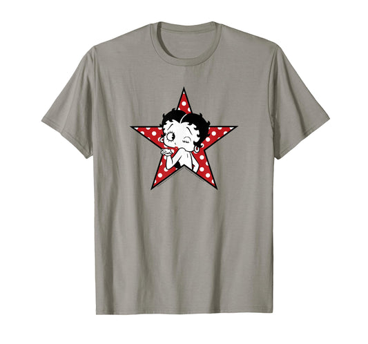 Betty Boop Betty Blowing Kiss Star T-Shirt