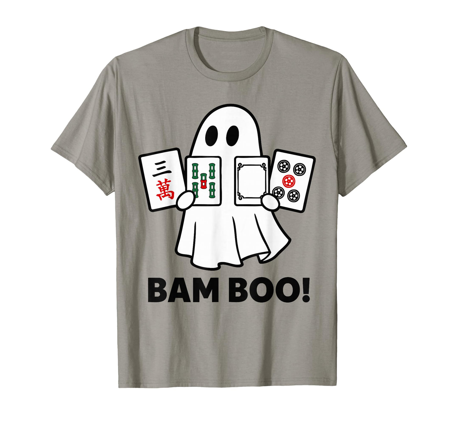 Halloween Ghost Playing Mahjong Spooky Bam Boo Funny Costume T-Shirt