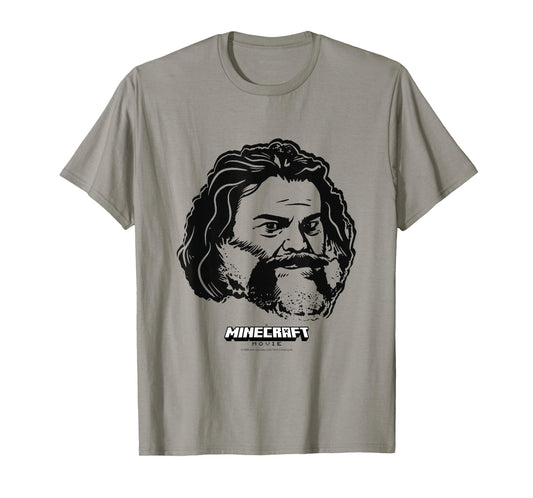 A Minecraft Movie Steve Big Face Face Outline Logo T-Shirt