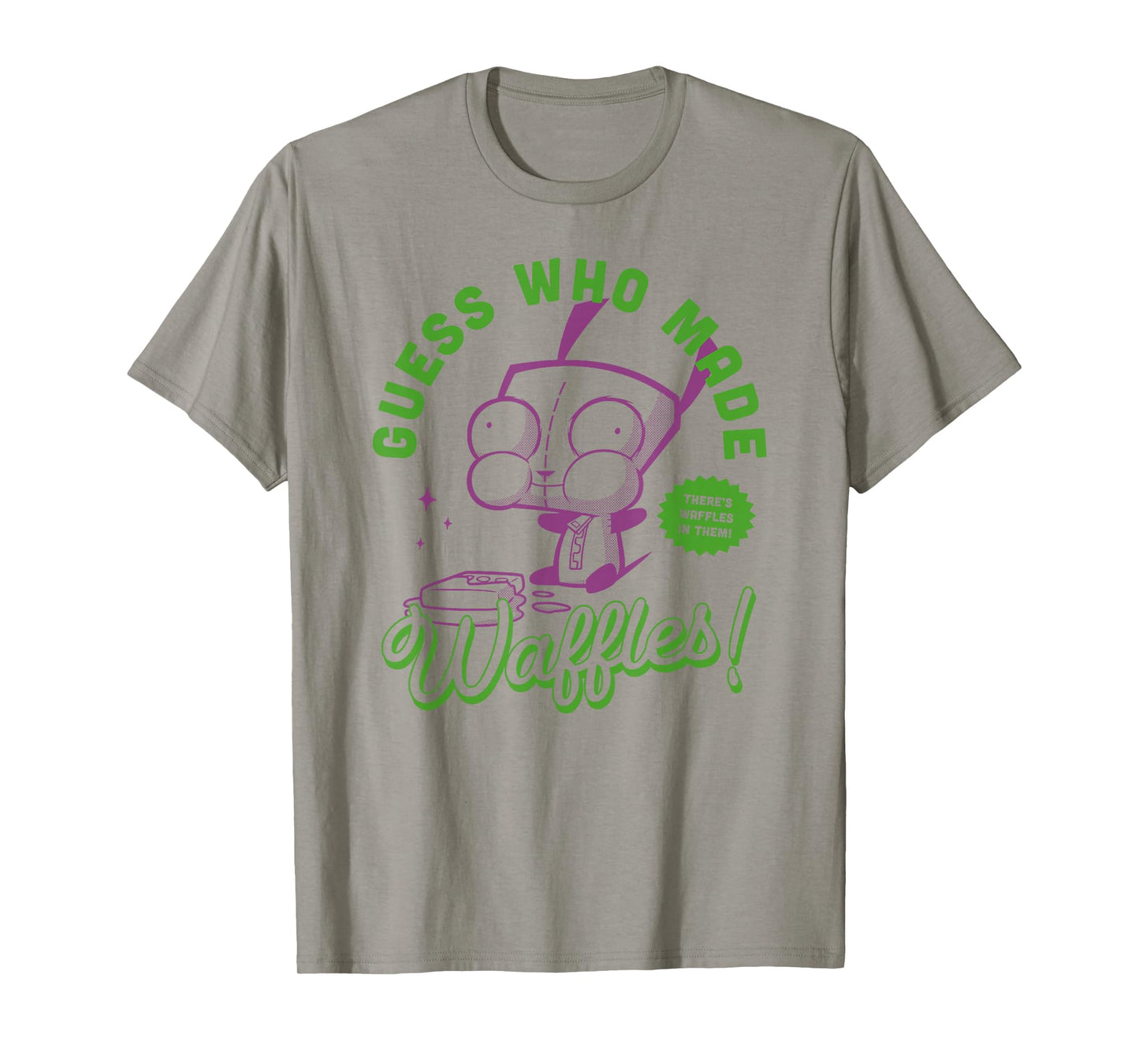Invader Zim Guess Who Made Waffles! Gir Distressed T-Shirt
