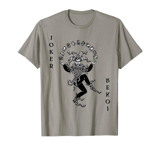 Joker Poker Playing Card Costume Carnival Joker Costume T-Shirt