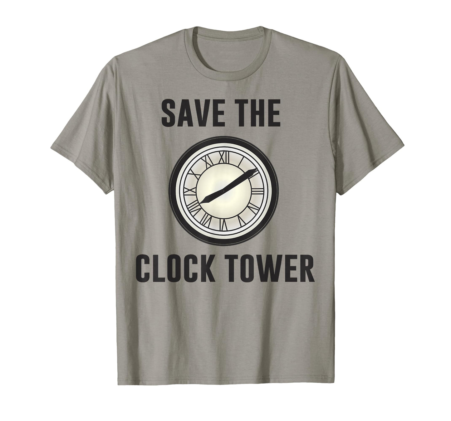Back to the Future Clock Tower Face Graphic T-Shirt T-Shirt