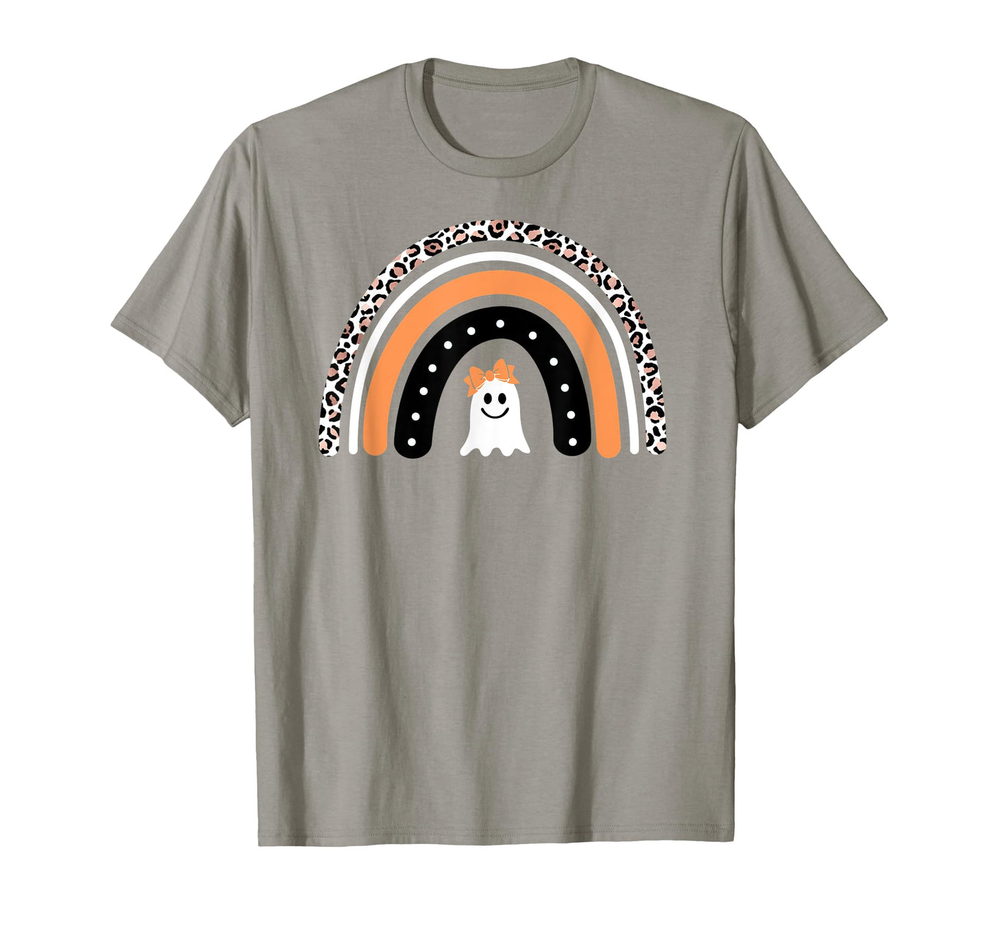 Mommy and Me Leopard Ghost Rainbow Halloween T-Shirt