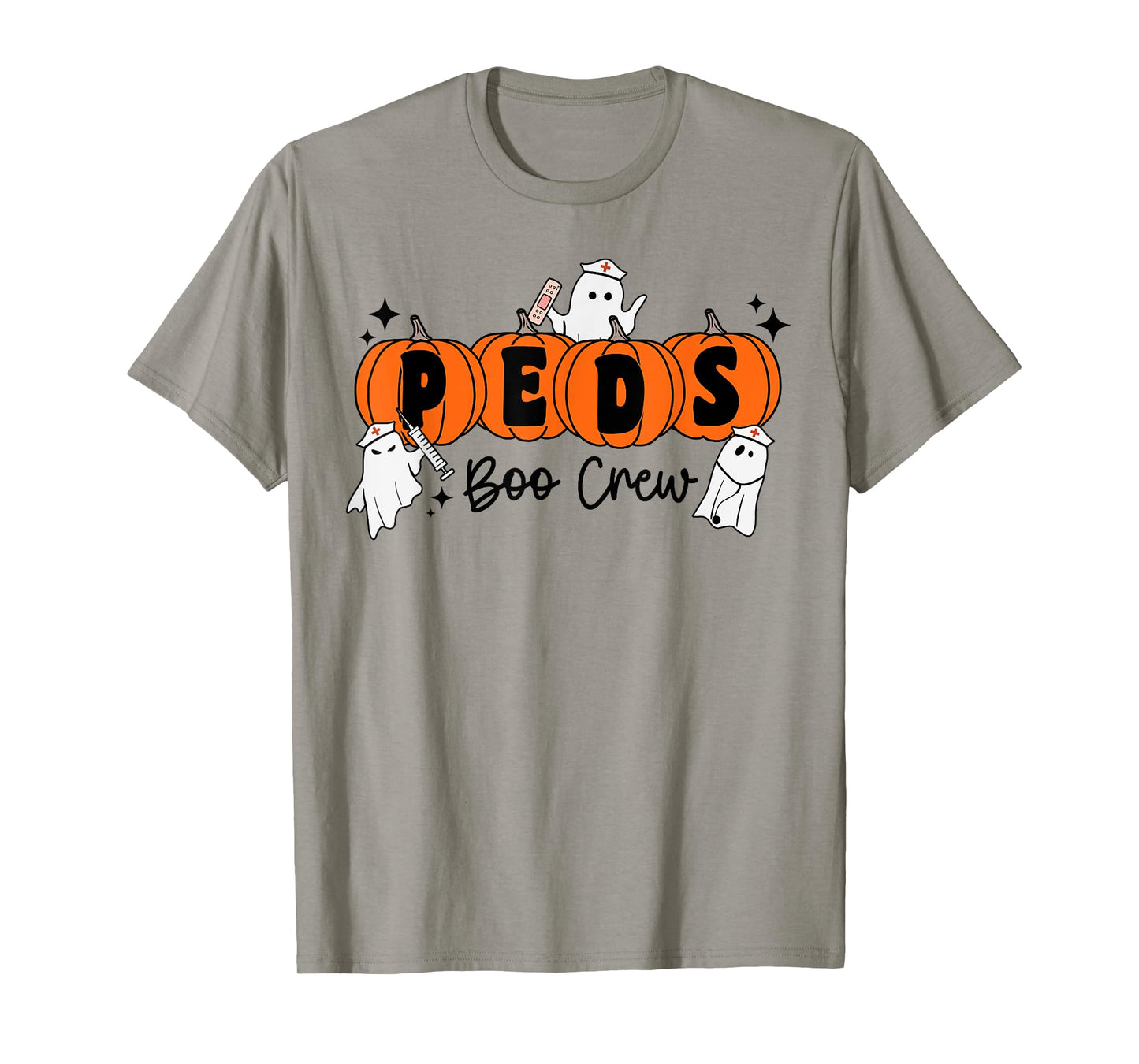 Peds Boo Crew Pumpkin Ghost Pediatric Nurse Halloween T-Shirt