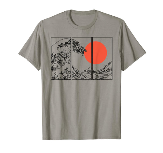 Vaporwave Great Wave off Kanagawa Japan Art Glitch men women T-Shirt