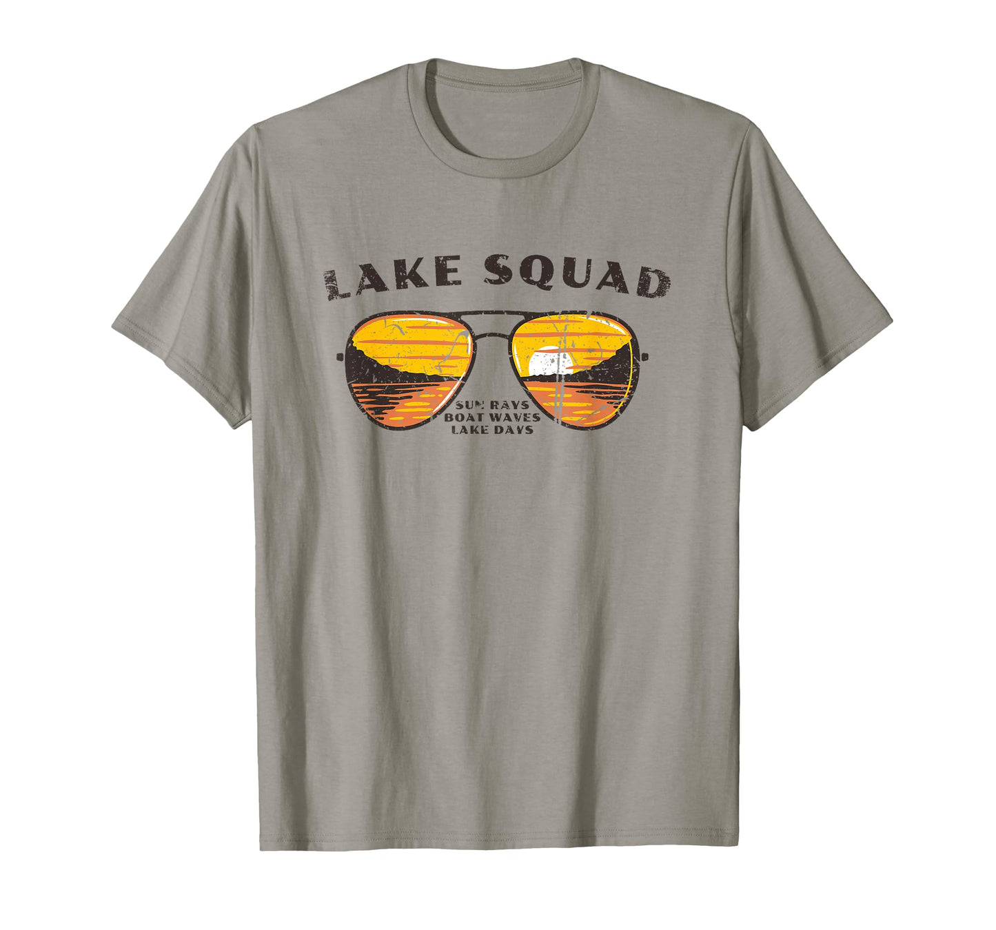 Lake Squad Matching Group Sunset Scene Sunglasses T-Shirt