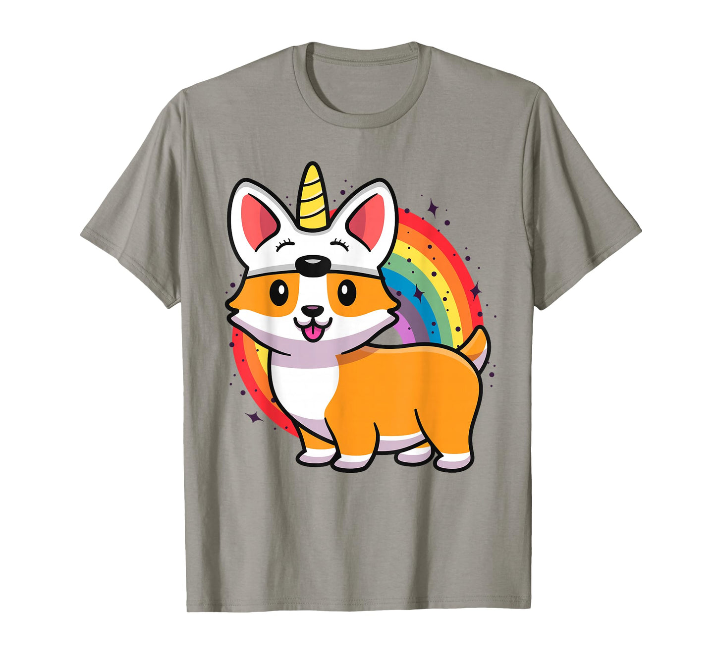 Corgicorn Unicorn Corgi for Kids Funny Rainbow Corgi T-Shirt