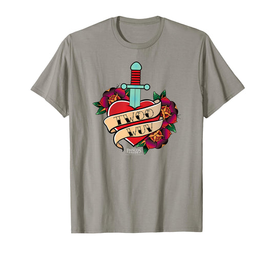 The Princess Bride Twoo Wuv Tattoo Heart Retro Movie T-Shirt