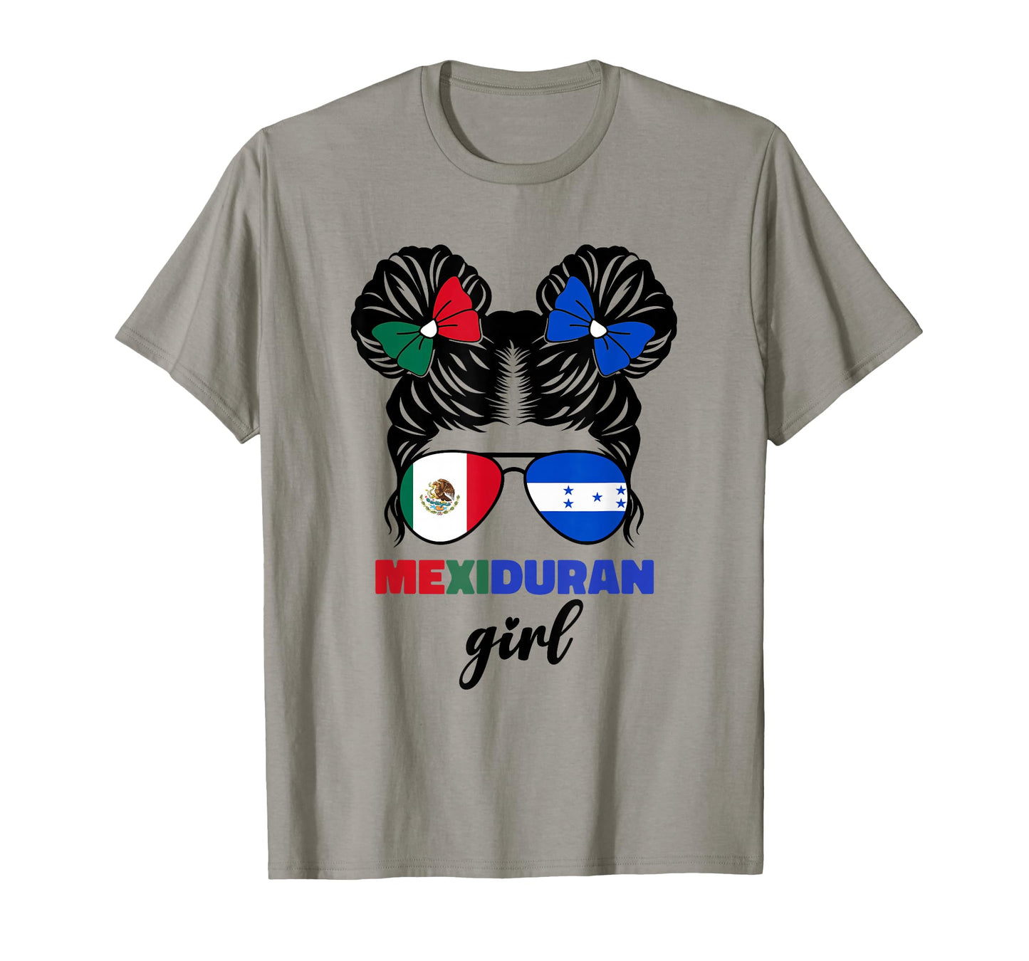 Half Mexican and Honduran Mexico Honduras Flag Girls Kids T-Shirt