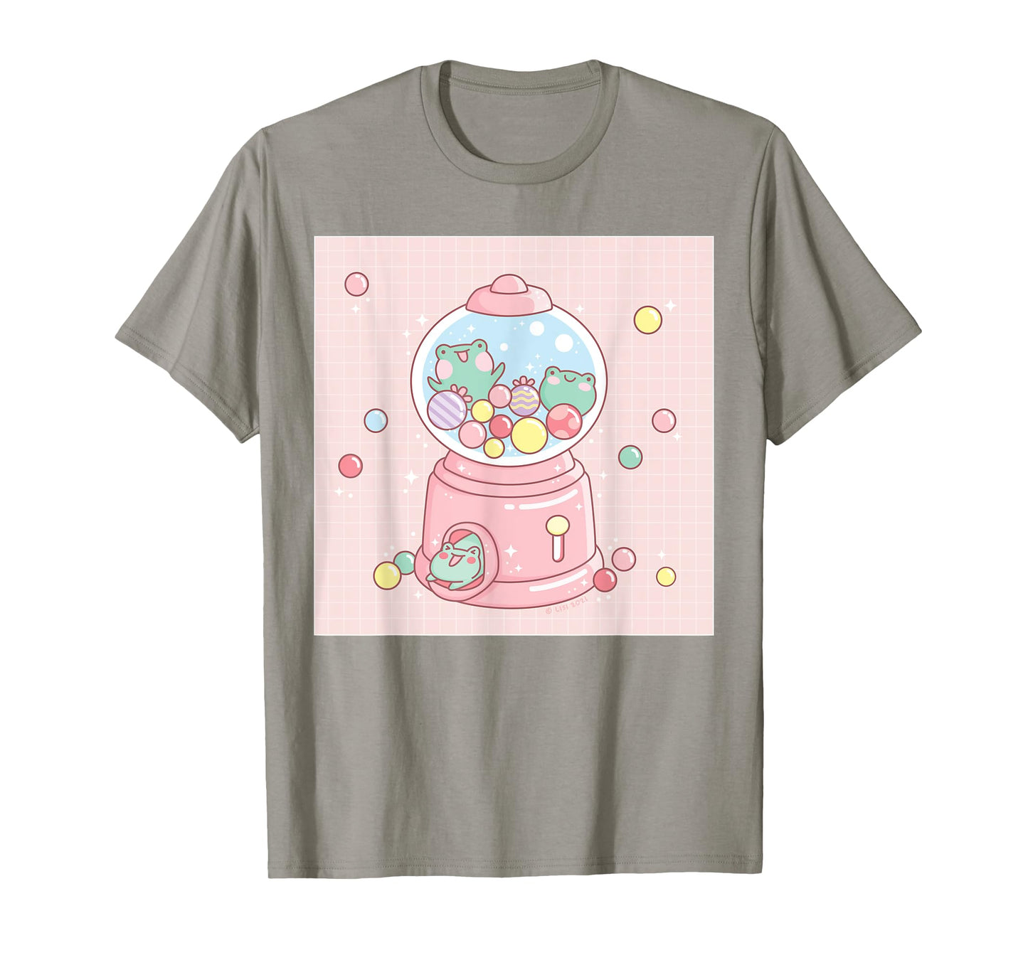 Cute Frog Gumball Machine Funny Kawaii Aesthetic T-Shirt