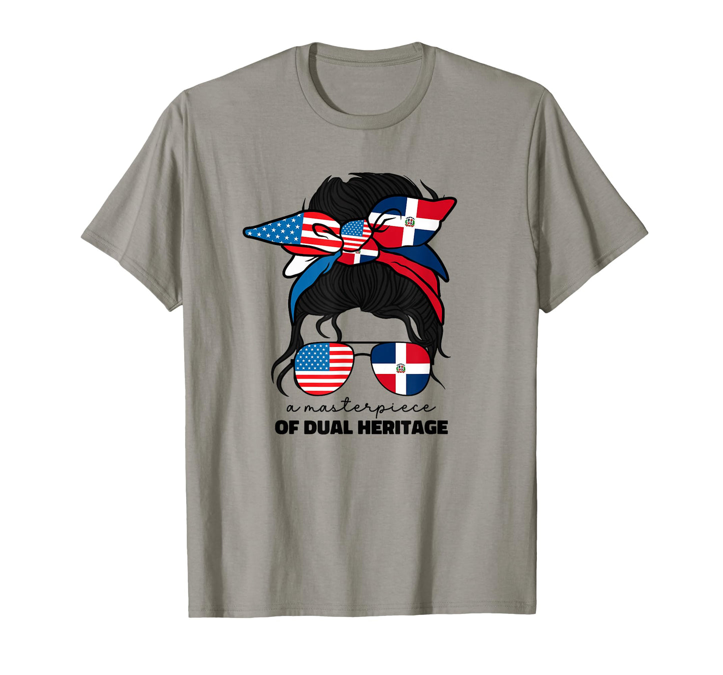 Half Dominican American Dominicana Republic Flag Girl Women T-Shirt