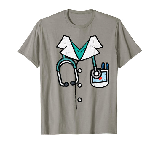 Doctor Costume Lab Coat Halloween Medical Men Women Kids T-Shirt