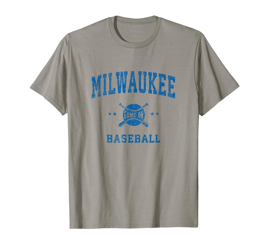 Milwaukee Vintage Baseball Throwback Retro Design T-Shirt