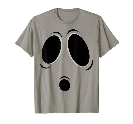 Funny Halloween Ghost Spooky Boo Face Graphic T-Shirt