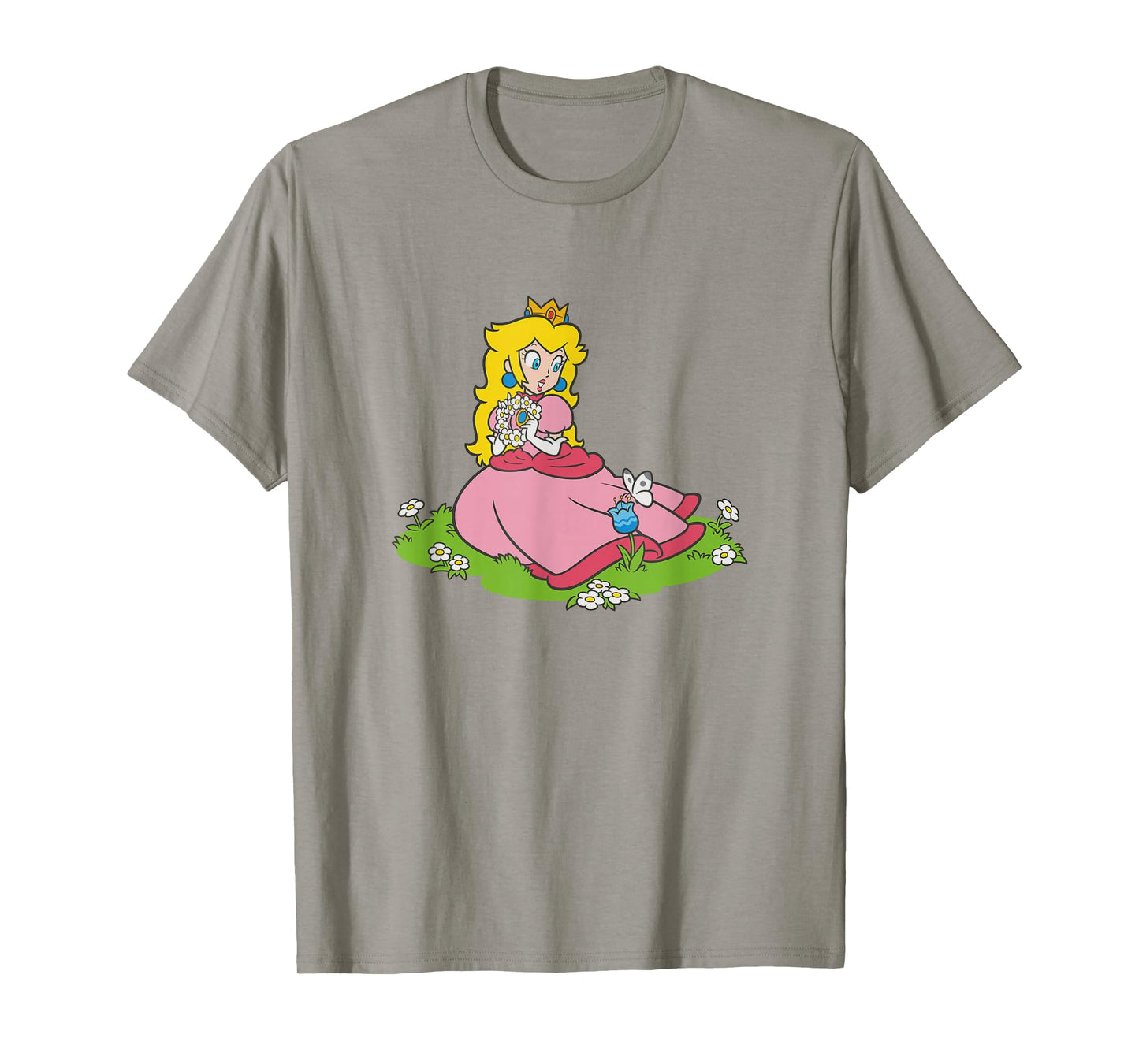 Super Mario Bros Princess Peach Beautiful Flowers Portrait T-Shirt