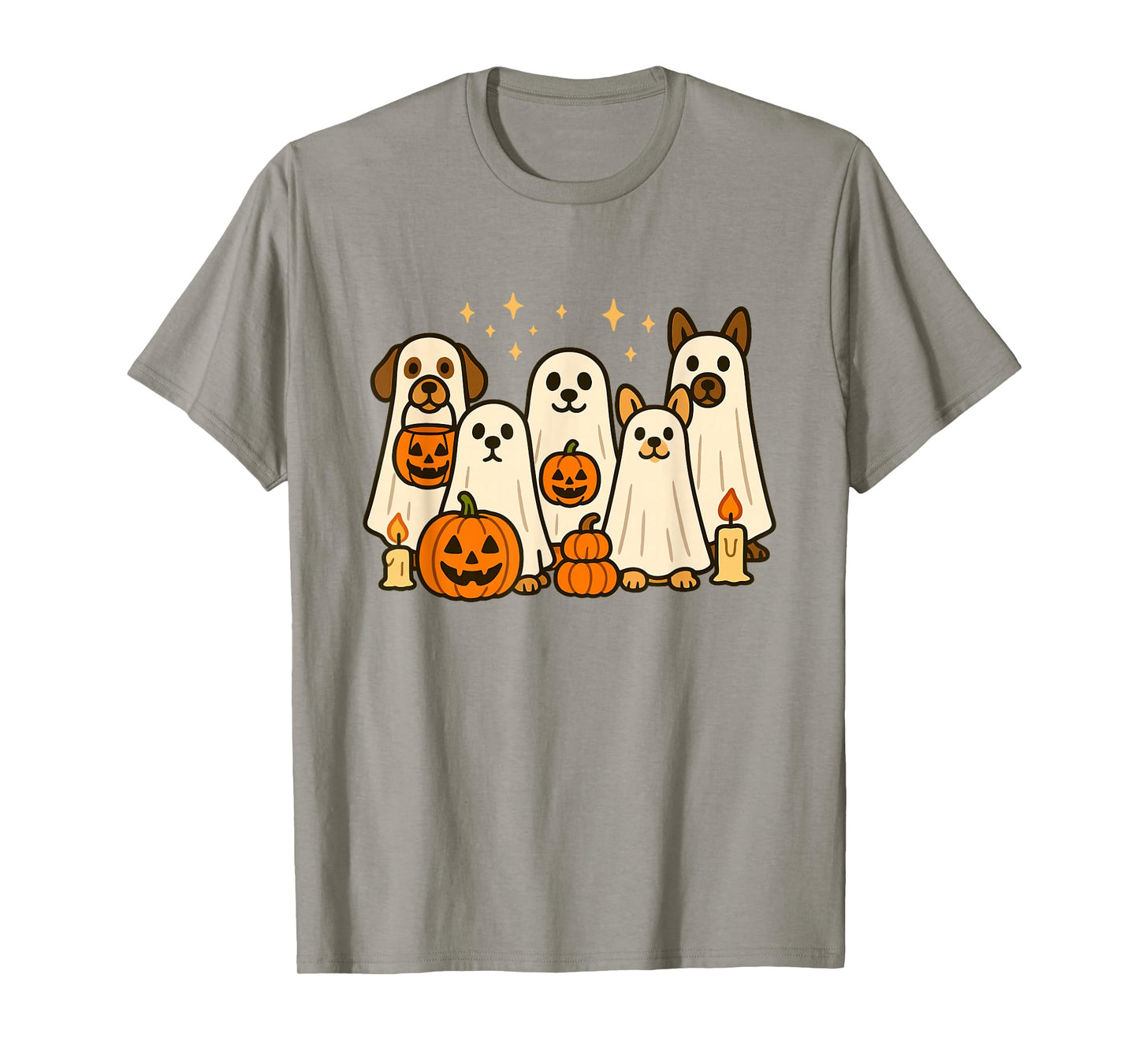 Cute Dog Ghost Funny Halloween Costume T-Shirt