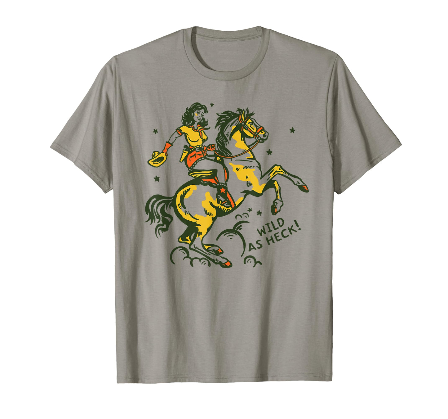 Wild As Heck Retro Vintage Western Rodeo Yeehaw Cowgirl Gift T-Shirt