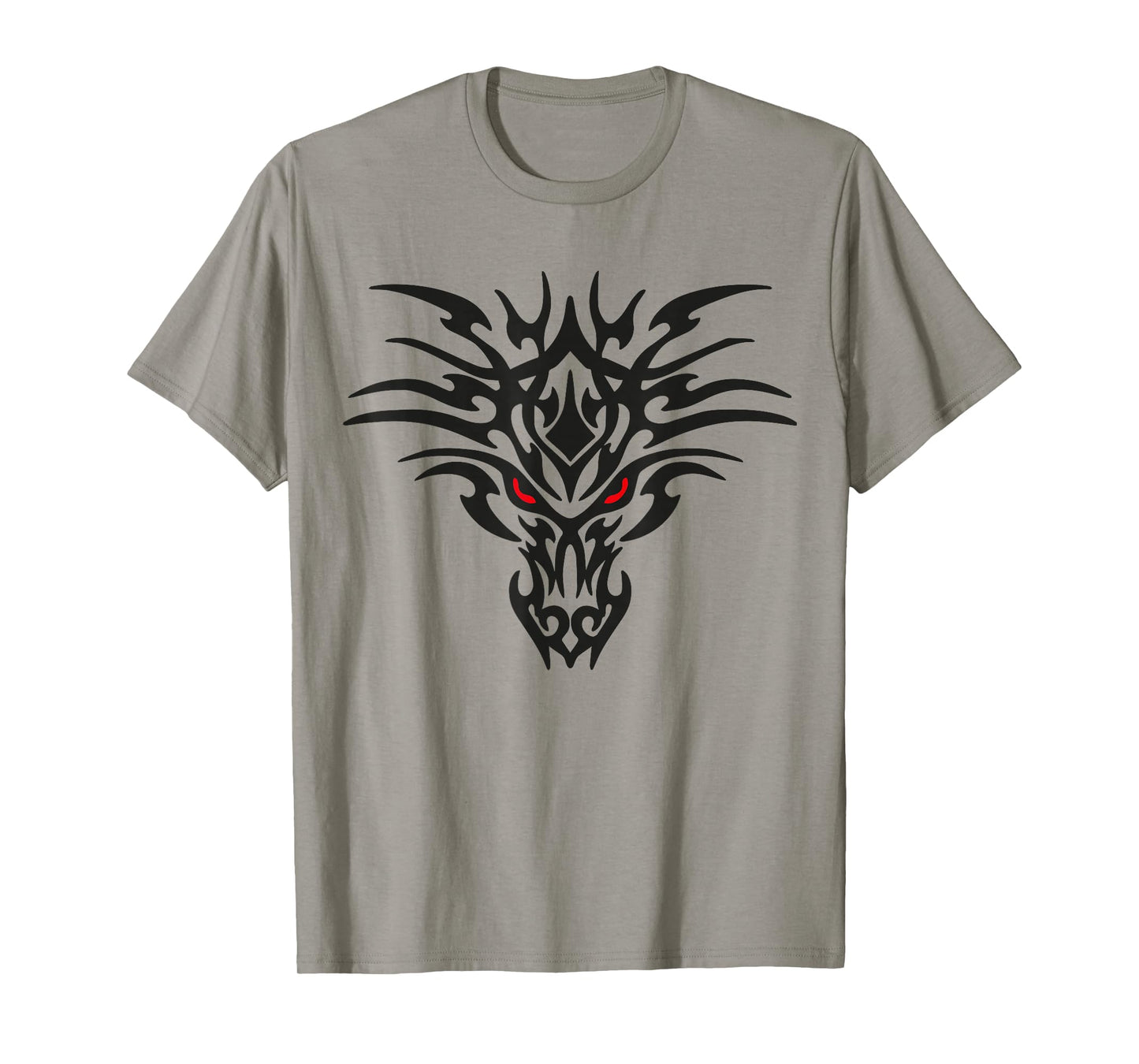 Tribal Dragon Head T Shirt Tattoo Cute Black Design Red Eyes T-Shirt