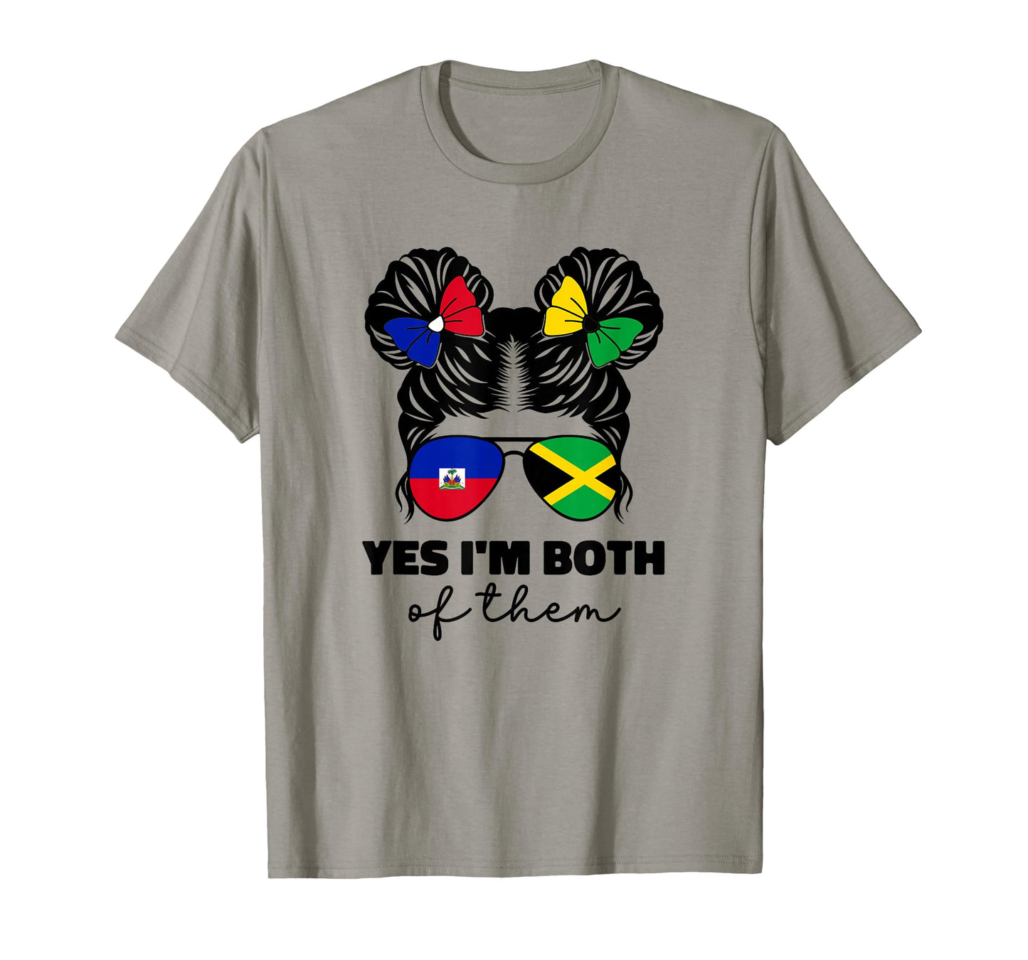 Half Jamaican Haitian Jamaica Flag Haiti Ayiti Kids Girls T-Shirt