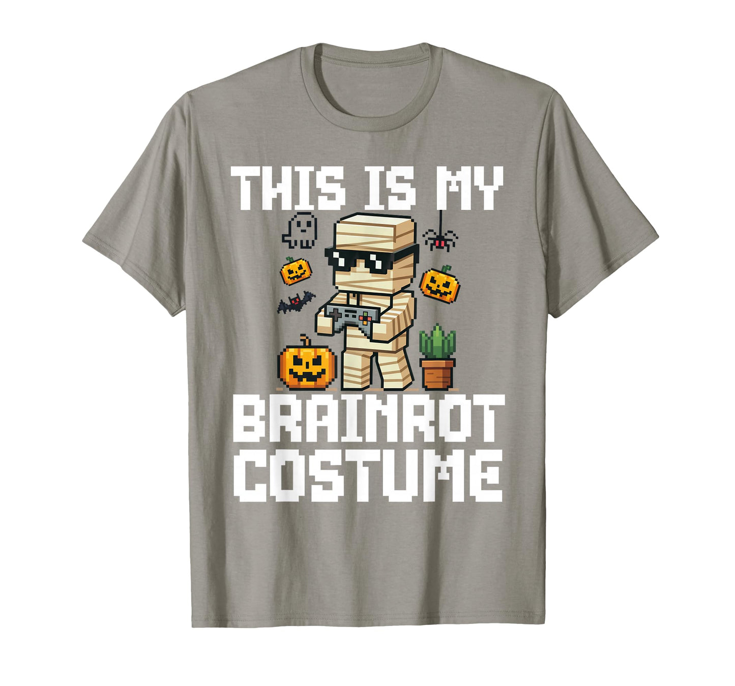Brainrot Halloween Costume Shirt Kids Zombie Brainrot Gamer T-Shirt