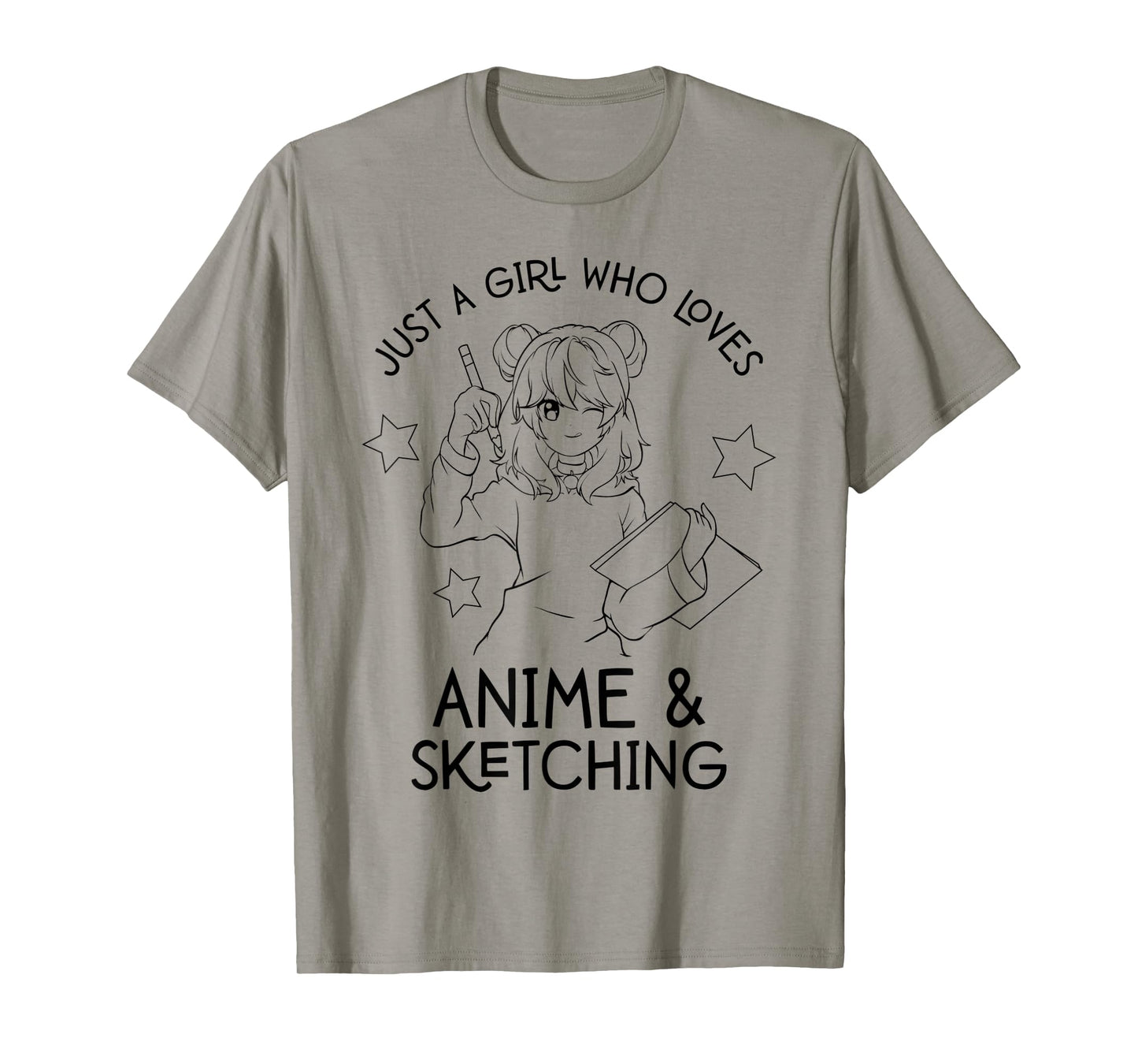 Just A Girl Who Loves Anime and Sketching Drawing Art T-Shirt