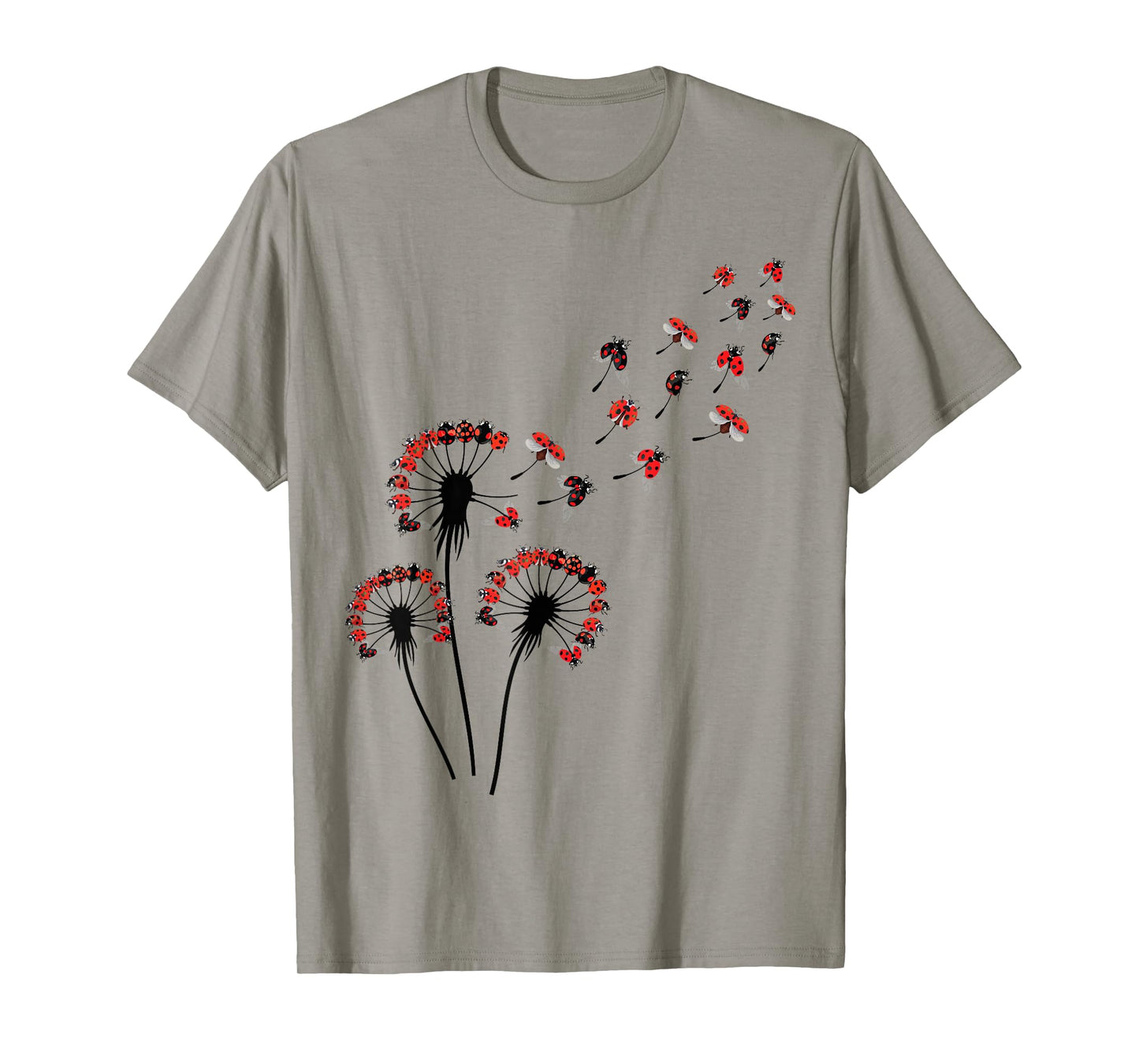 Flower Dandelion Ladybugs Shirt for Ladybug Lover | Ladybug T-Shirt