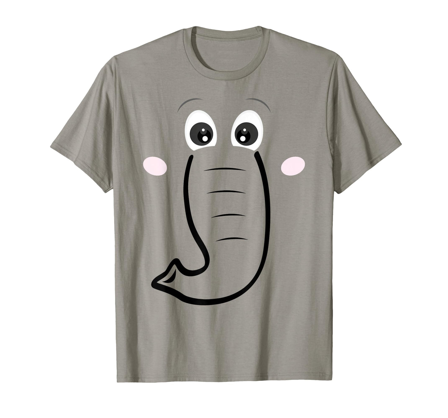 Elephant Face, Cartoon Style, Easy Halloween Costume T-Shirt