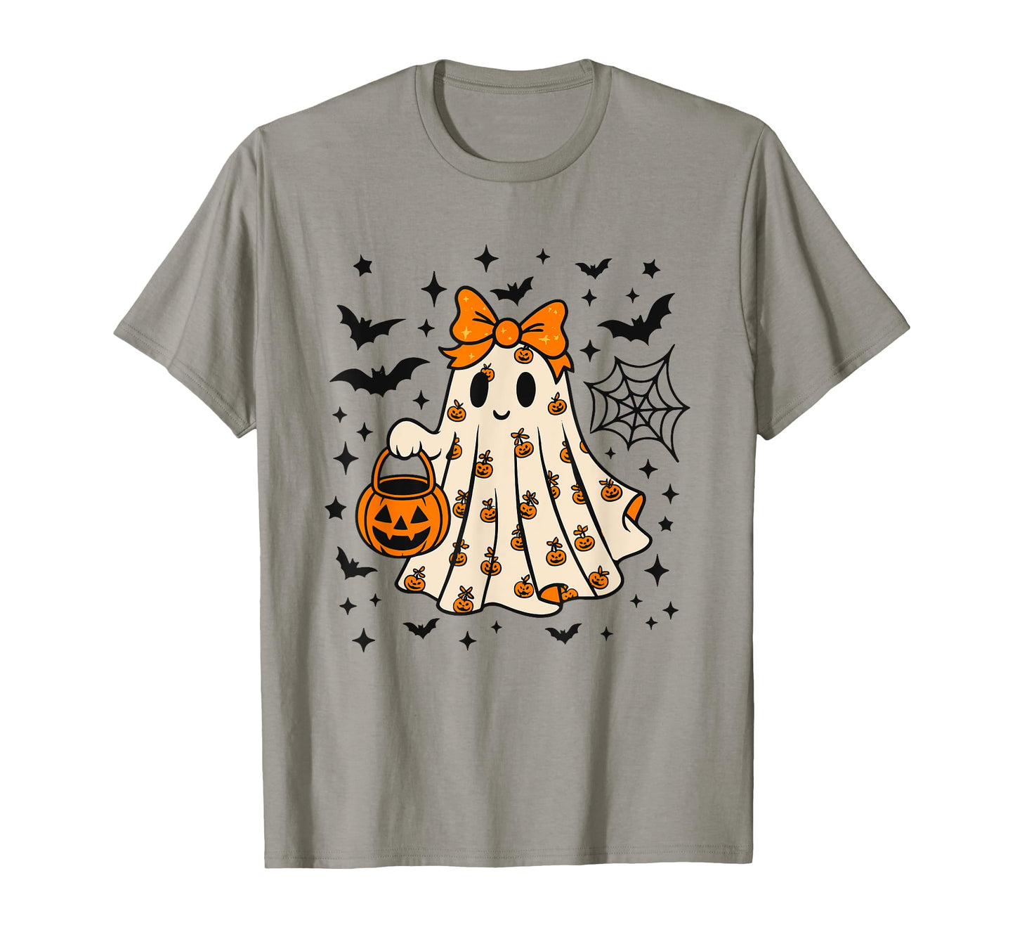 Cute Halloween Ghost with Pumpkin T-Shirt