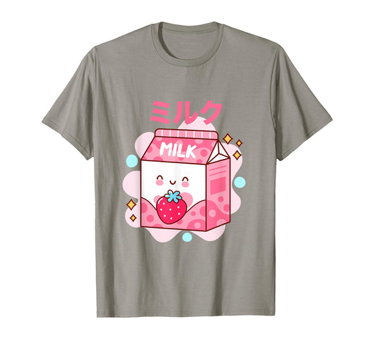 Japanese Strawberry Milk - Pink Strawberry Milk Shake Carton T-Shirt