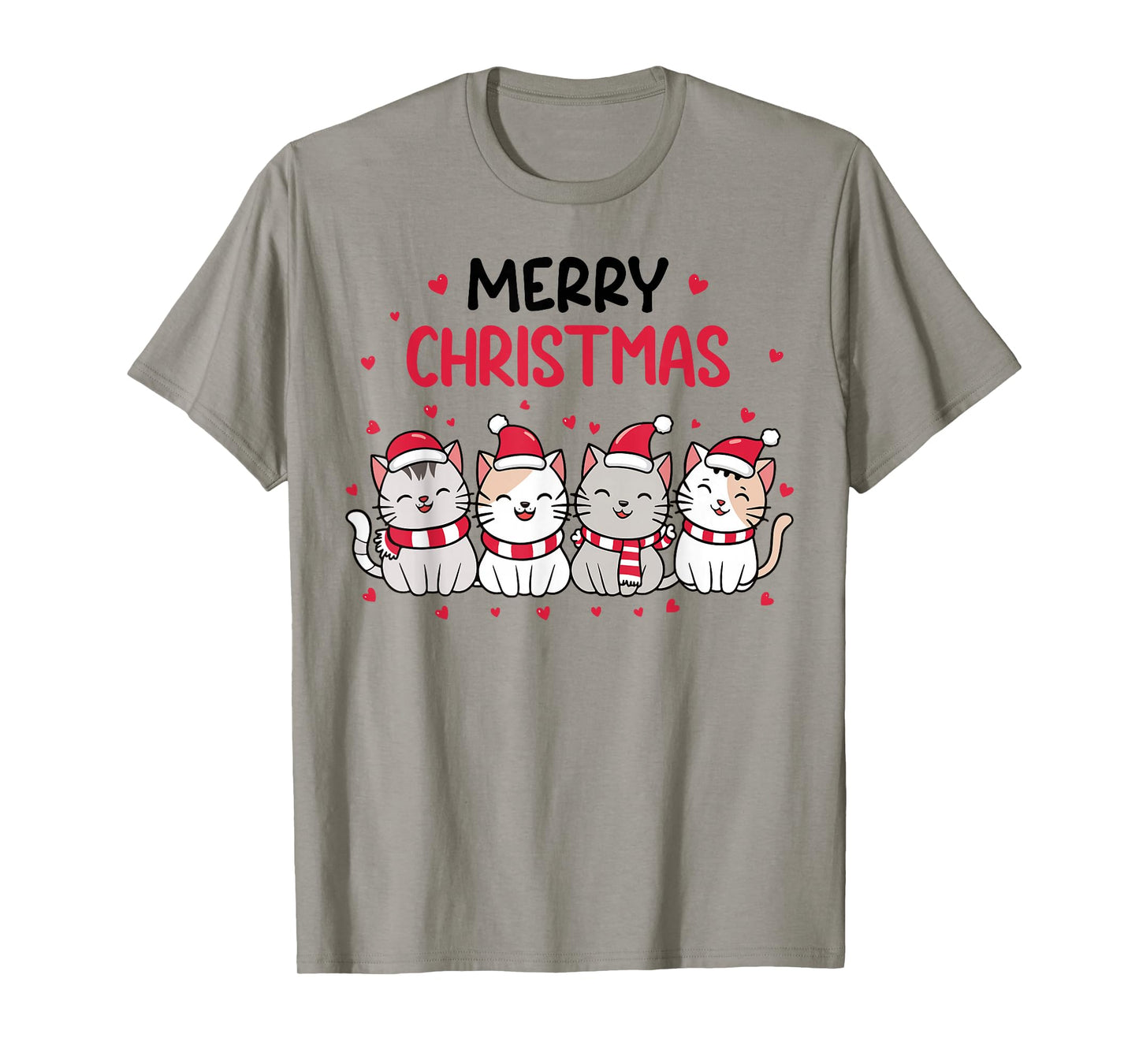 Merry Catmas Merry Christmas Tree Cat Lover Cat Mom Cat Dad T-Shirt