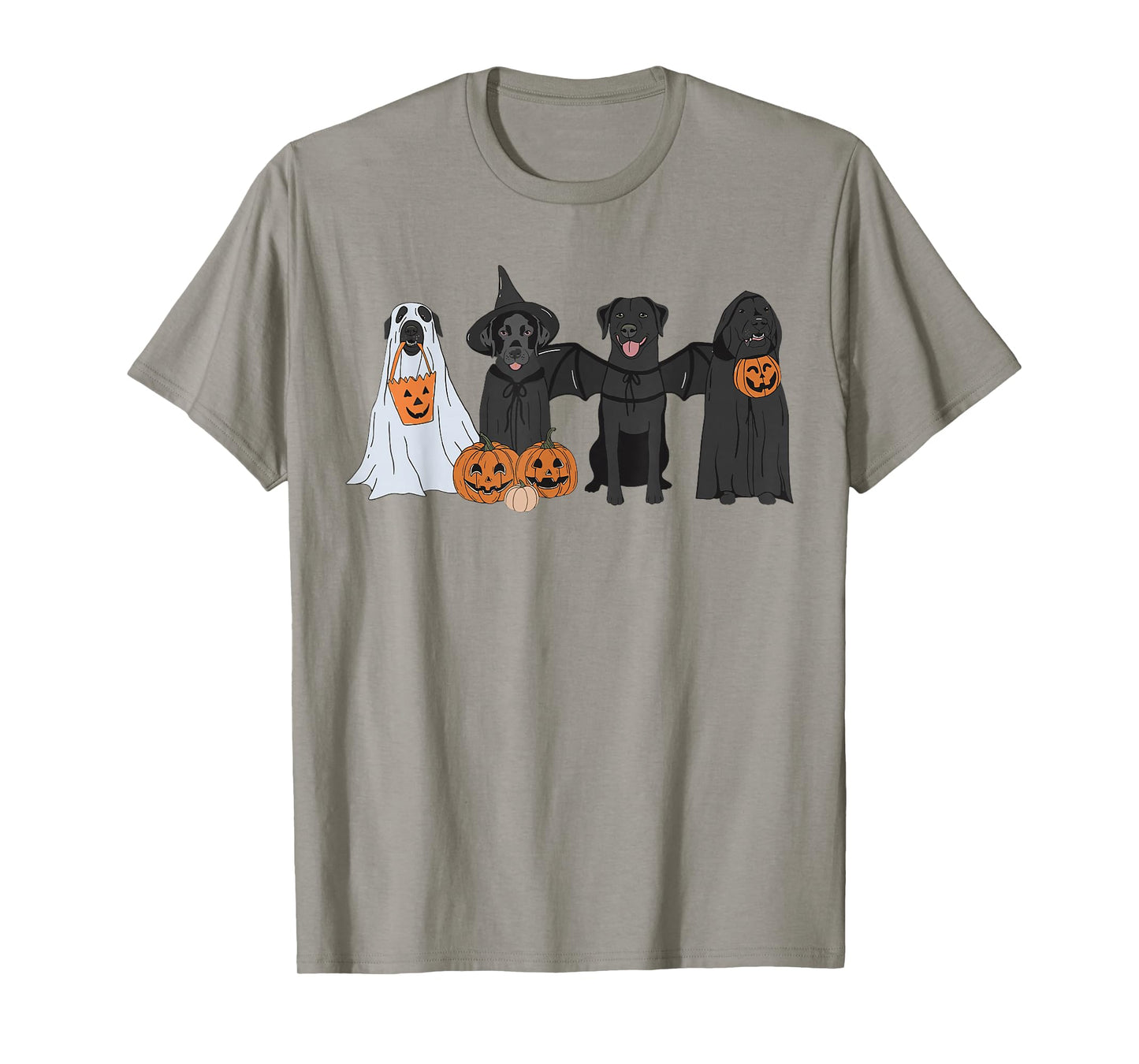Cute Black Labrador Dog Halloween Pumpkin Labrador Dog Mom T-Shirt
