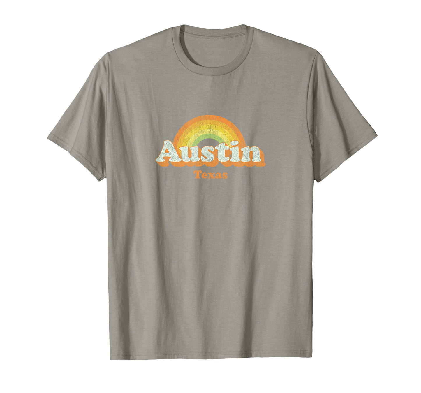 Retro Austin Texas TX T Shirt Vintage 70s Rainbow Tee Design T-Shirt