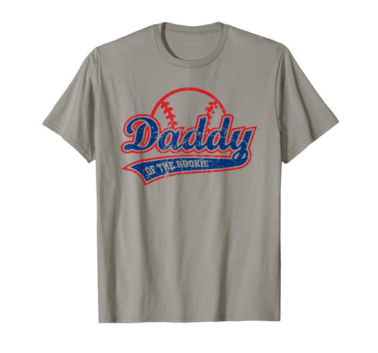Funny Vintage Baseball Daddy of the Rookie T-Shirt