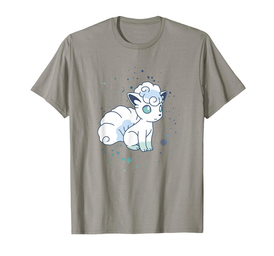 Pokémon Alolan Vulpix Winter Watercolor Portrait T-Shirt