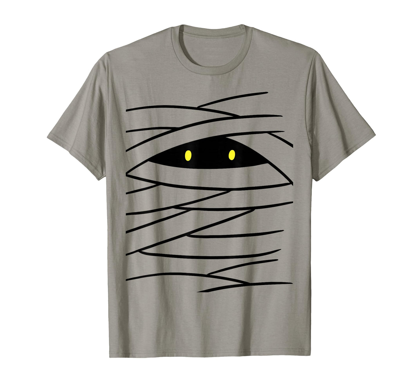 Mummy Costume Easy Haloween Funny Boy Wrap Face Monster Eyes T-Shirt