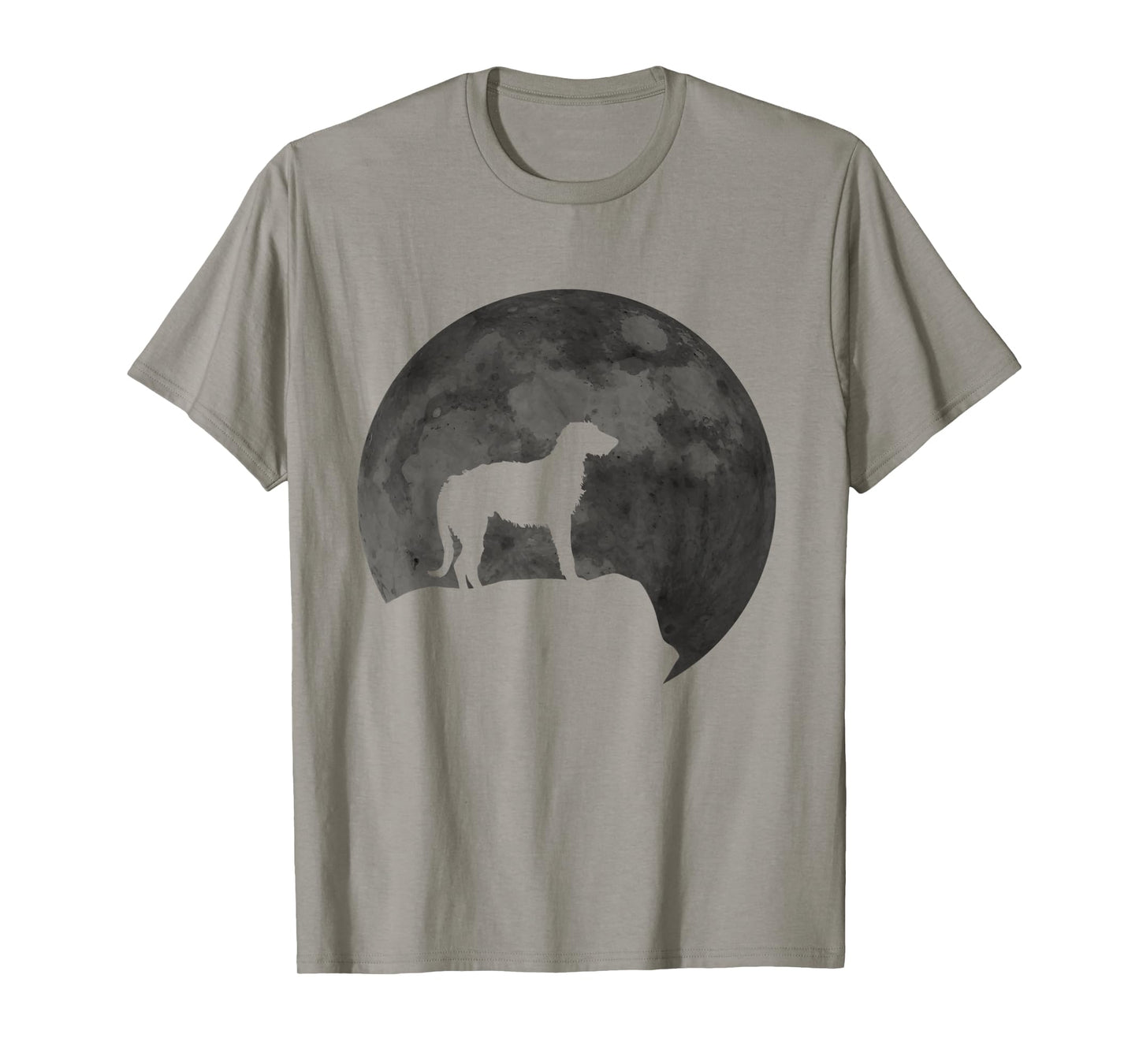 Moon And Dog Silhouette - Irish Wolfhound T-Shirt