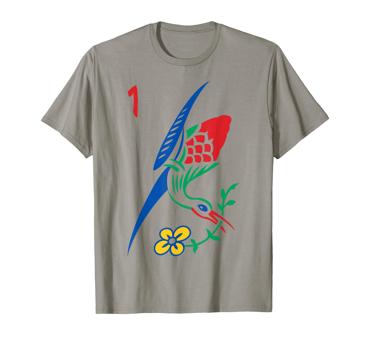 Chinese Mahjong Game Tile One Bamboo Sozu Bird Mens Womens T-Shirt