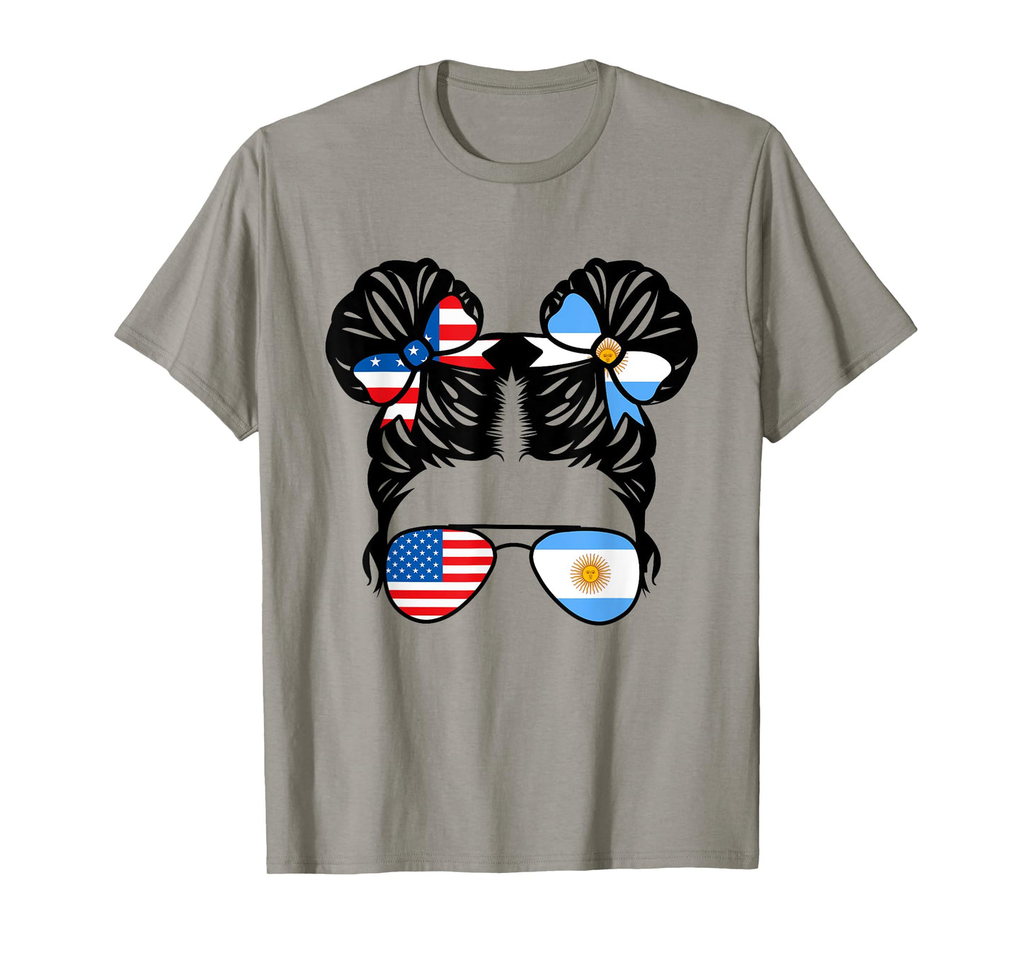 Half American Argentinian Girl USA Argentina Flag Patriot T-Shirt