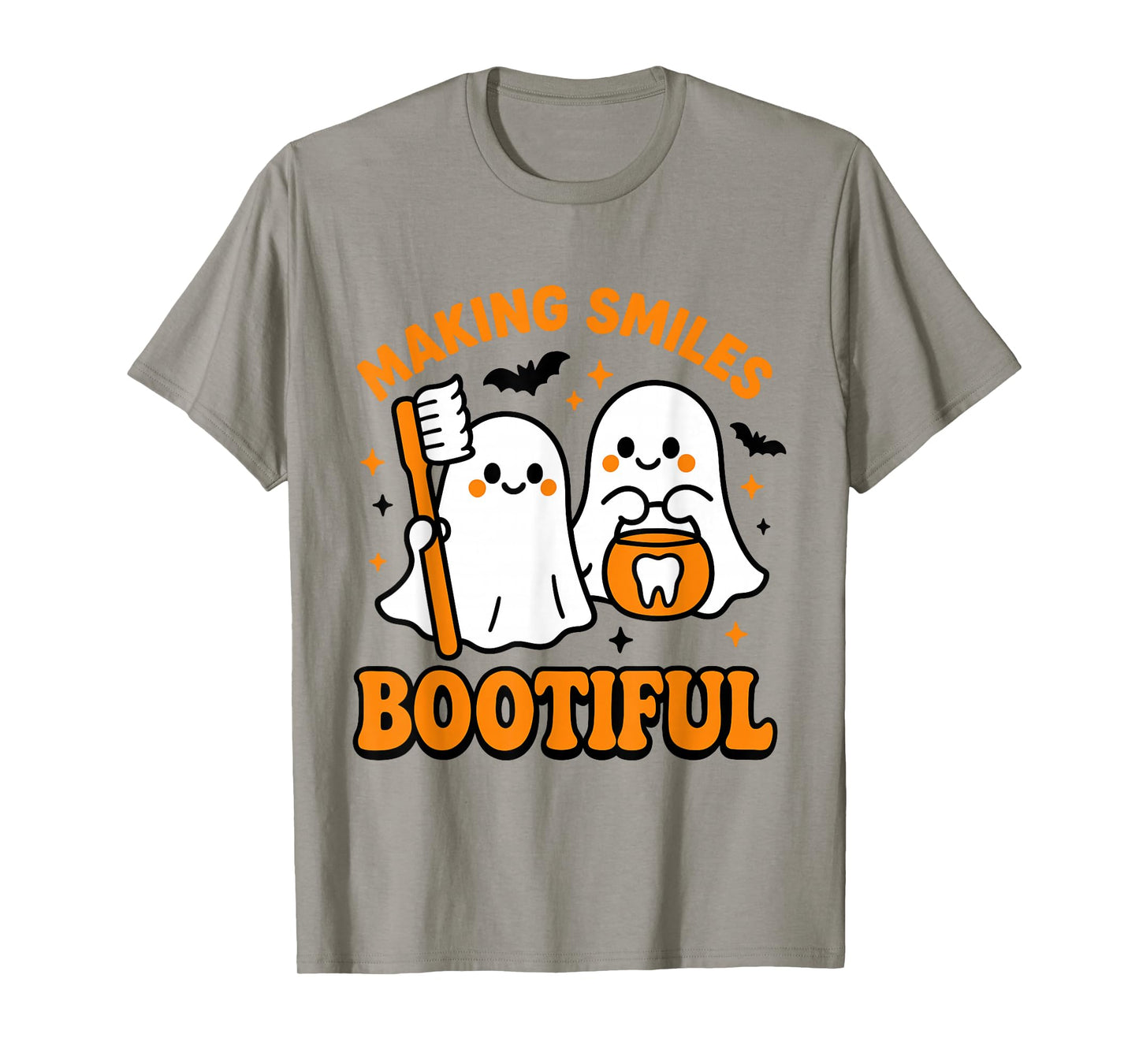 Making Smiles Bootiful Cute Dental Ghosts Halloween Dentist T-Shirt