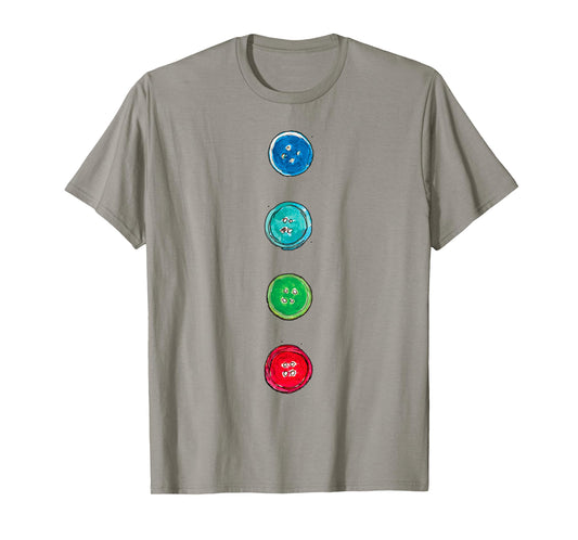 Four Groovy Buttons Blue Cat Funny Halloween Costume Kids T-Shirt
