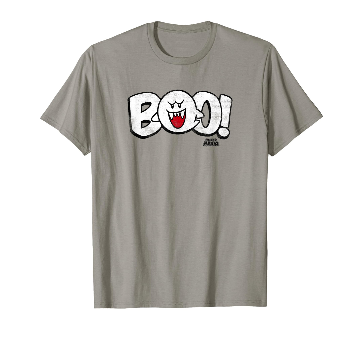 Super Mario Bros Halloween Boo Spooky Vintage Nintendo Logo T-Shirt