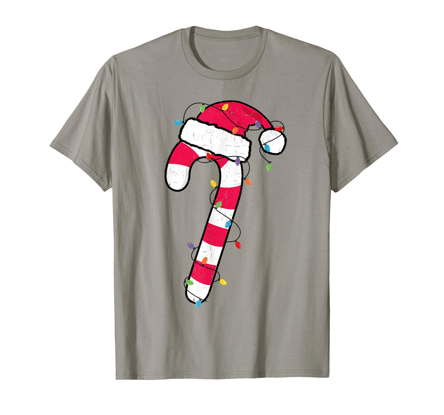 Christmas Candy Cane Santa Xmas Kids Toddler Youth Women Men T-Shirt