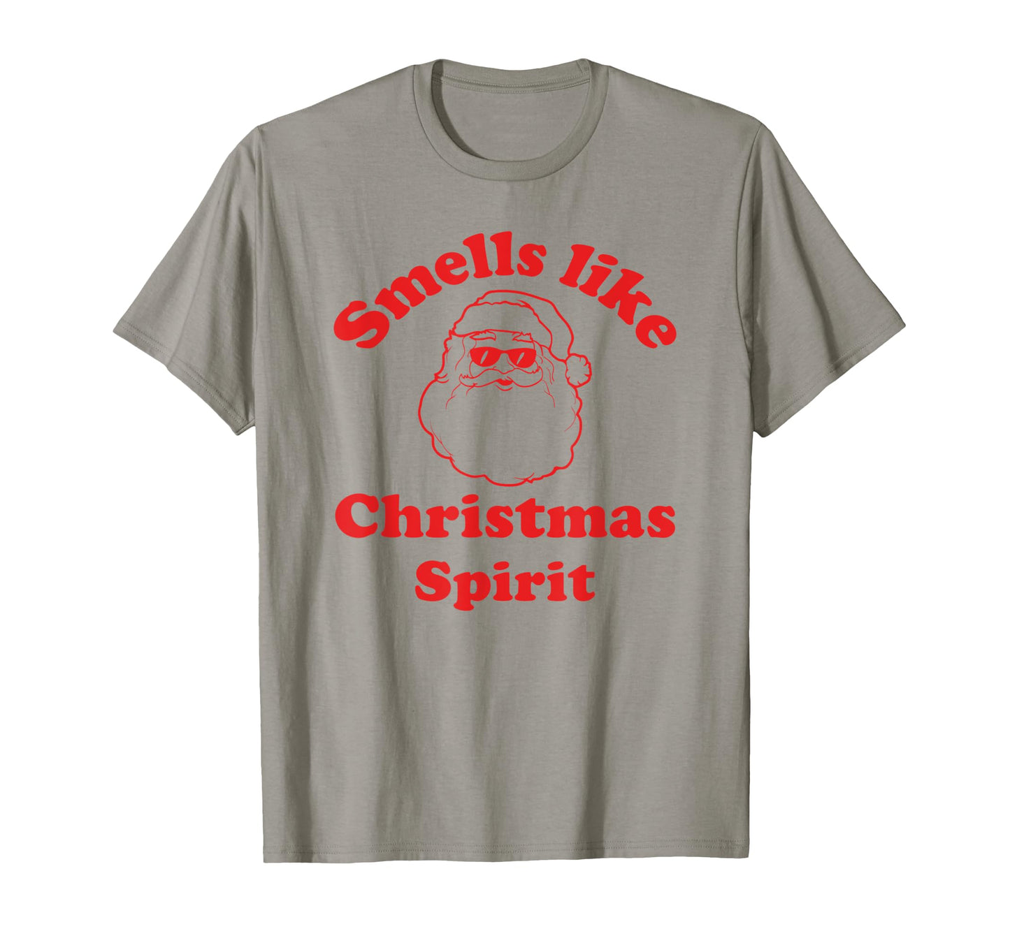 smells like christmas spirit funny santa claus face T-Shirt