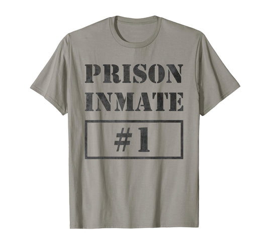 Prisoner Costume T-Shirt Inmate Funny Orange Escaped Jail T-Shirt