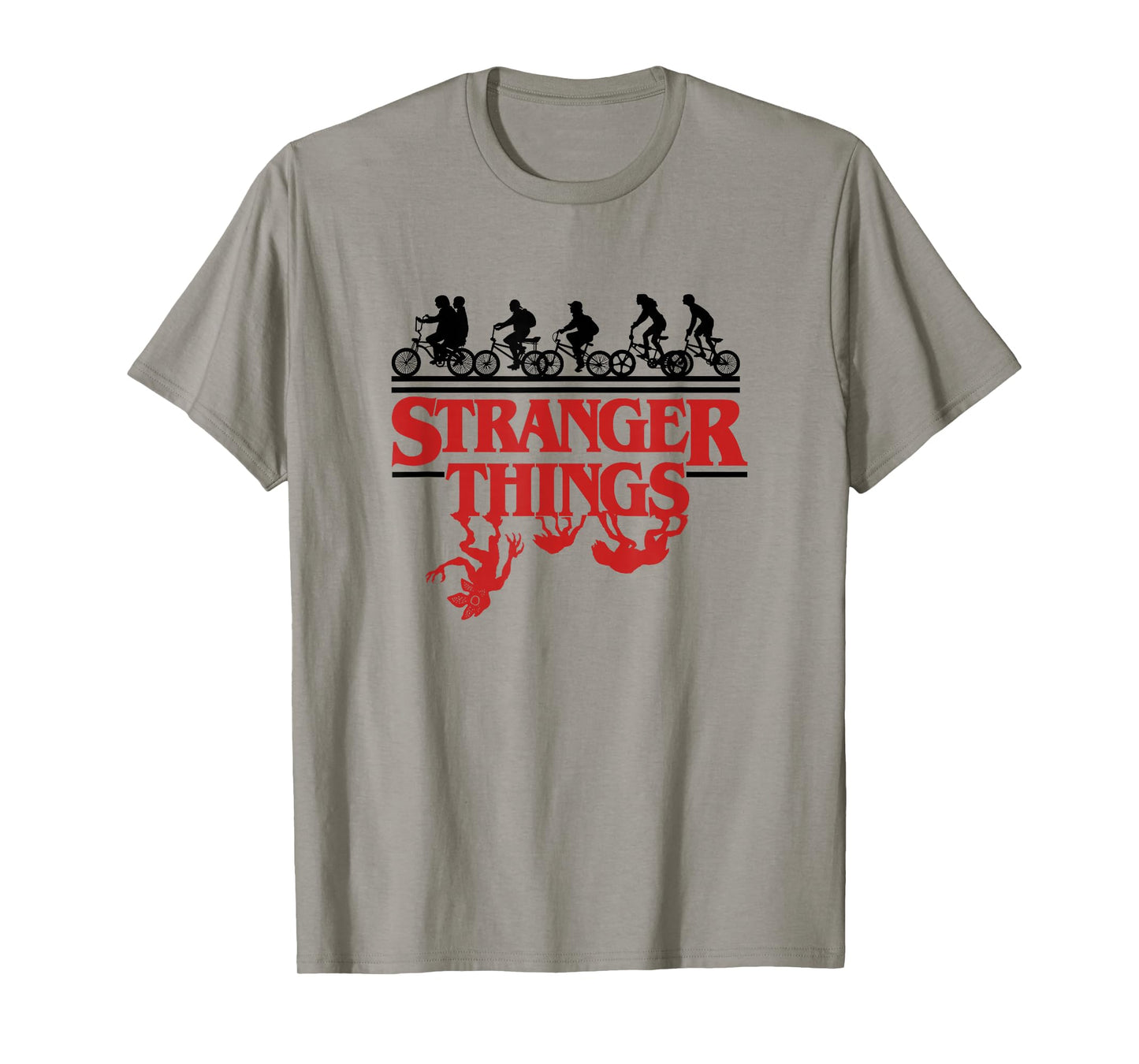 Stranger Things Kids Riding Bikes Hunted By Monsters T-Shirt