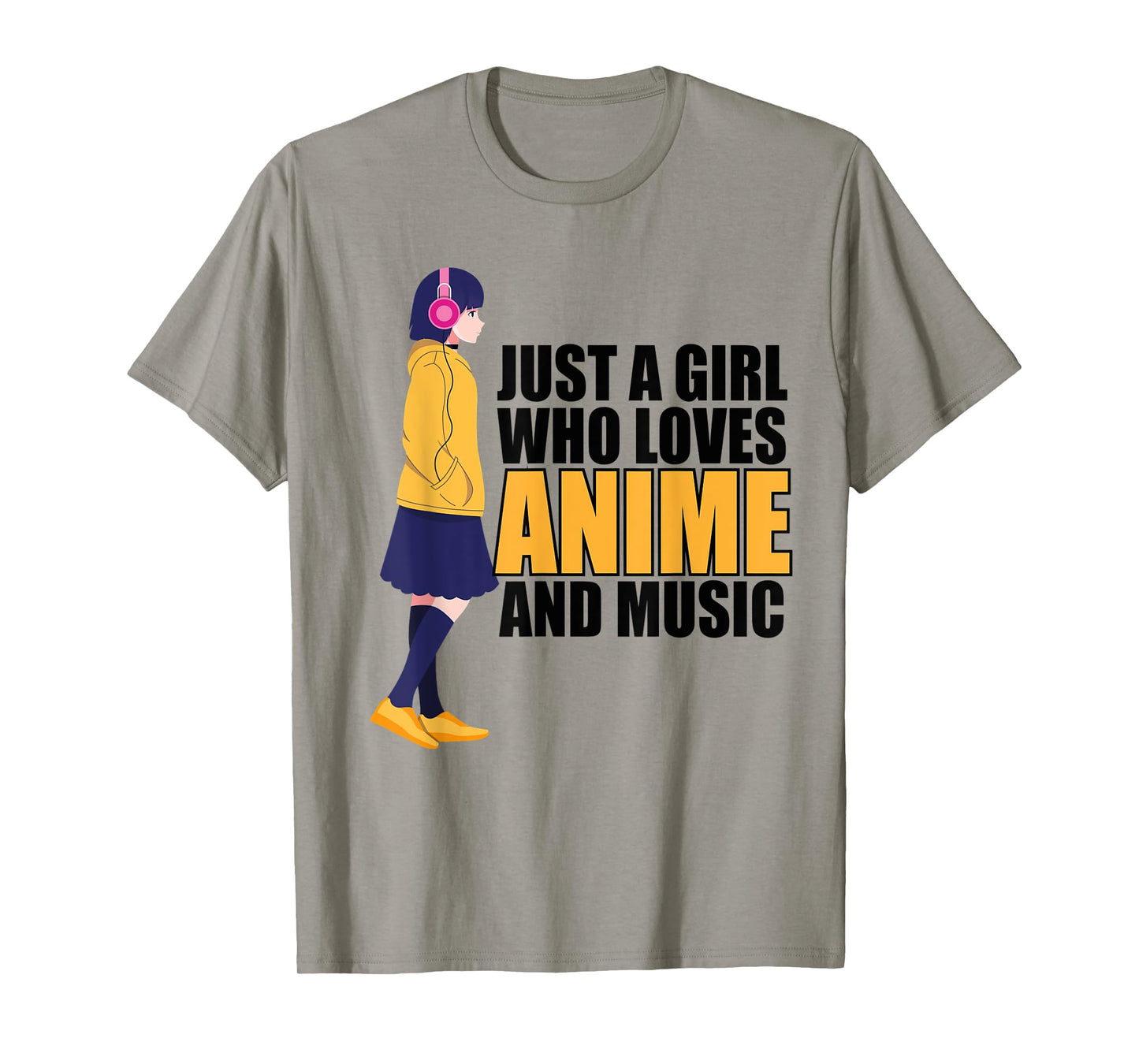 Just A Girl Who Loves Anime and Music Anime Lover Girls Teen T-Shirt