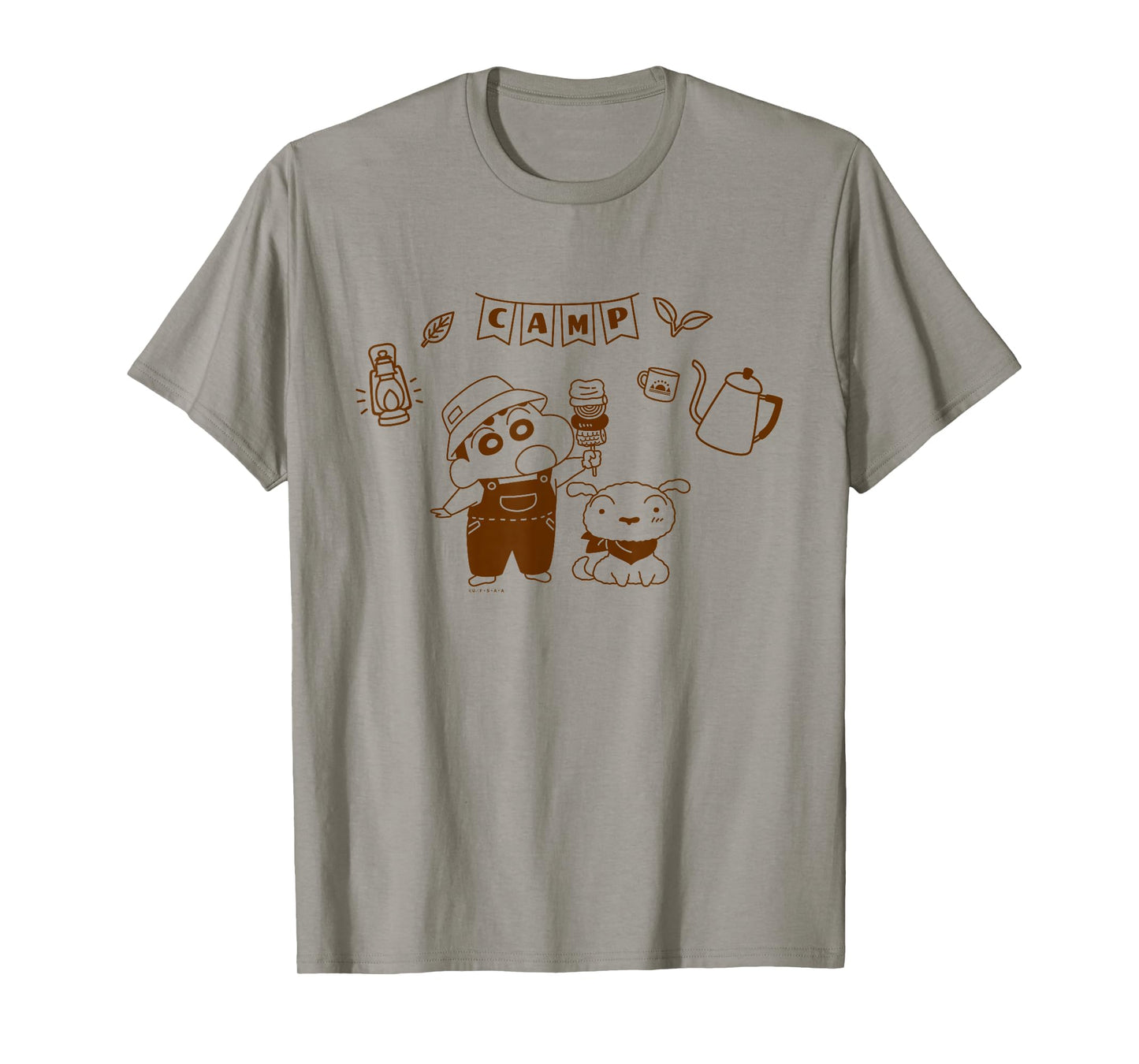 Crayon Shin-chan Nohara Family Camp Shin-chan and Shiro T-Shirt