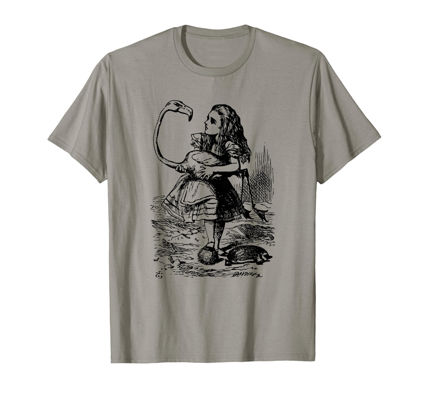 Big Texas Alice in Wonderland Alice Flamingo Croquet T-Shirt T-Shirt