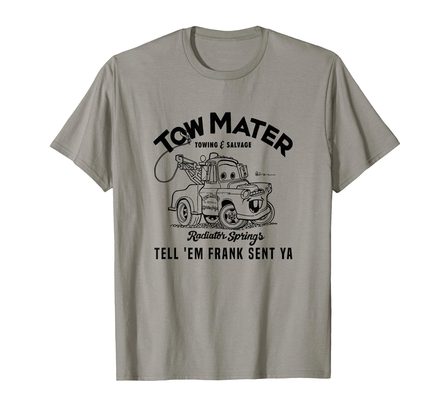 Disney Pixar Cars Tow Mater Towing & Salvage Outline Logo T-Shirt